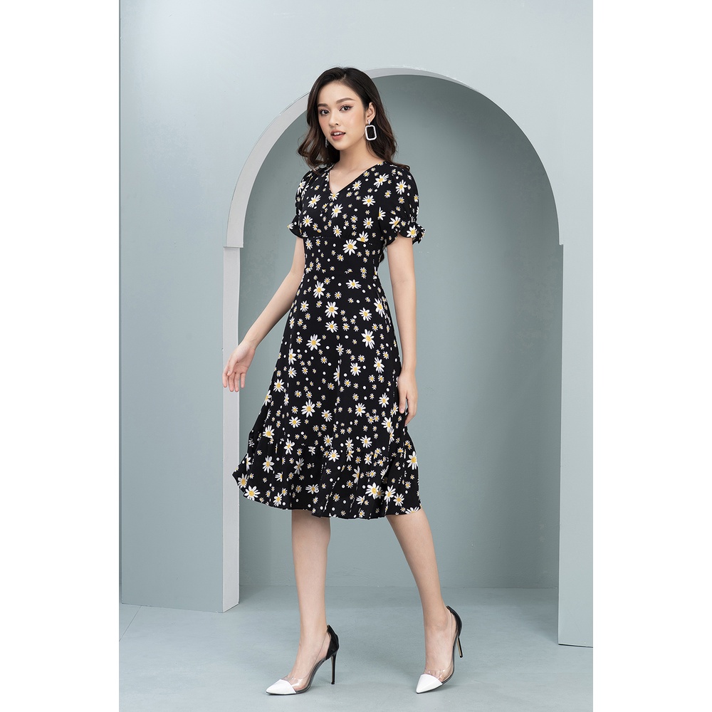 Váy Hoa Vintage Thiết Kế Nữ Dáng Xòe LUPERI LFV3198 Cho Bạn Nữ Đi Chơi Đi Dạo Phố