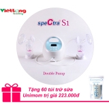 Máy hút sữa đôi Spectra S1 plus + Tặng 60 túi trữ sữa Unimom trị giá 223.000đ