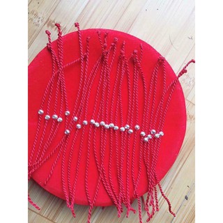 Combo 100 vòng chỉ đỏ mix bi bạc ta