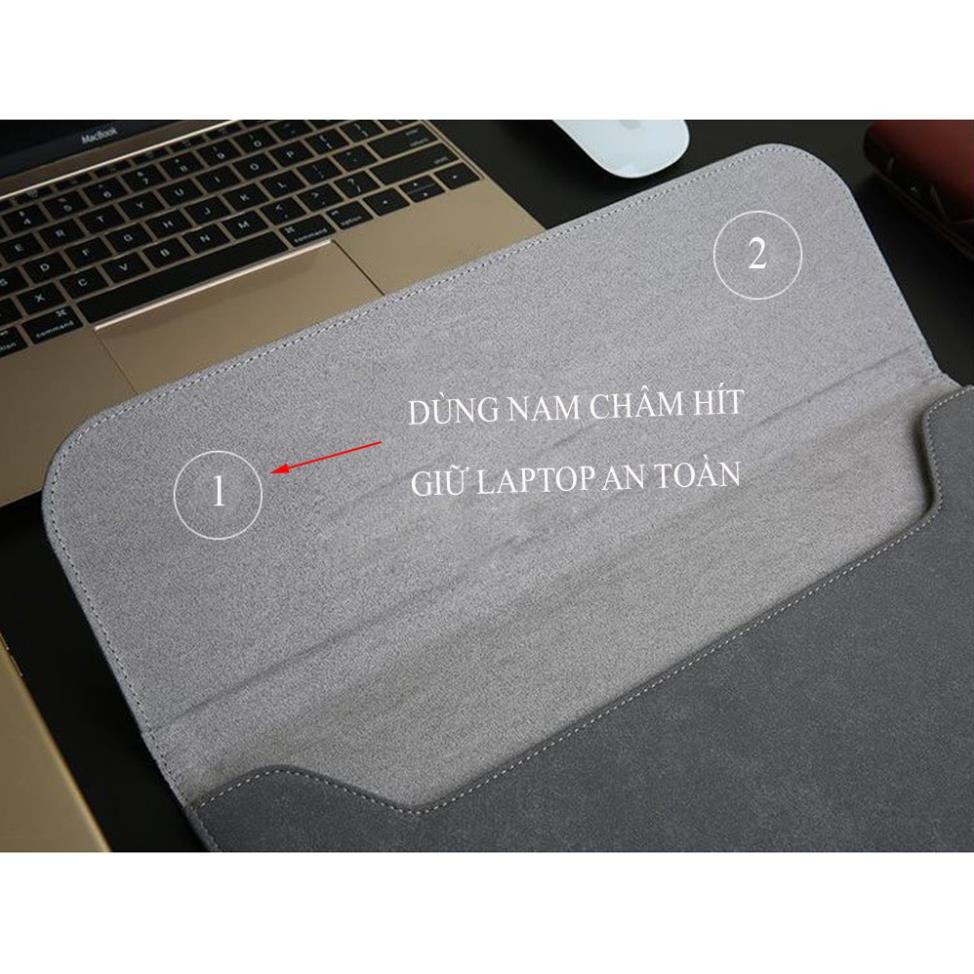 COMBO Bao Da Chống Sốc Macbook Leather Bag - Da Lộn Cao Cấp | WebRaoVat - webraovat.net.vn