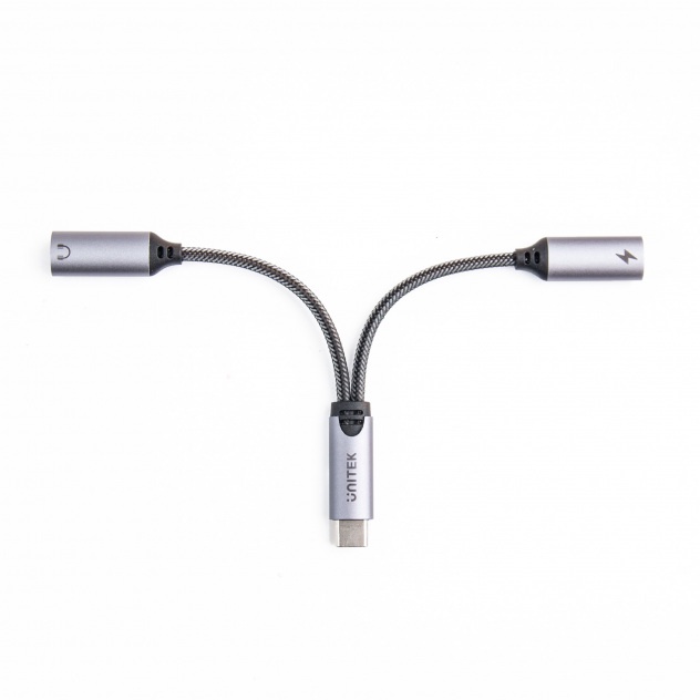Dây cáp chia tín hiệu Type-C ra Type-C Audio PD 18W UNITEK M206A