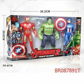 Bộ 3 biệt đội siêu anh hùng dùng pin đồ chơi cho bé - Avengers