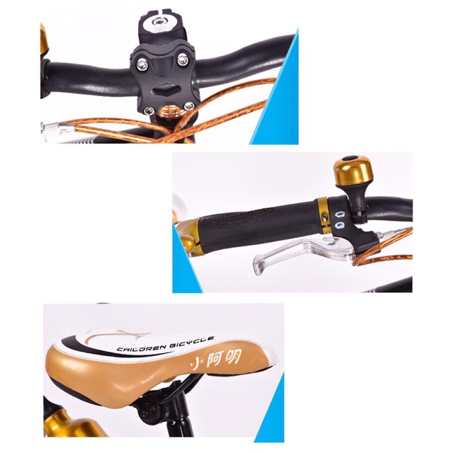 Xe đạp trẻ em 18 inch thể thao tặng kèm bình nước và gác ba ga