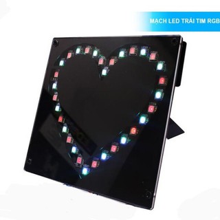 Led trái tim mica rgb