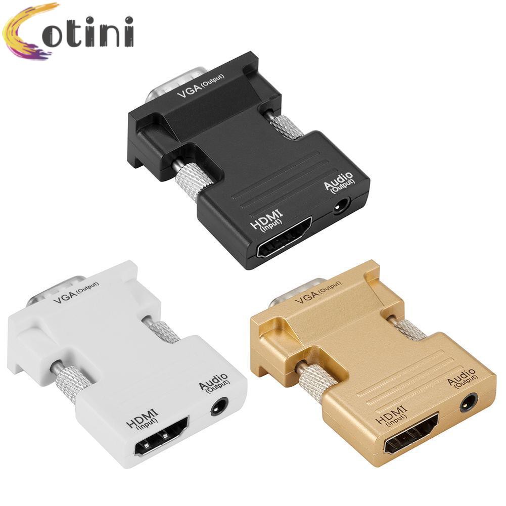 Bộ Chuyển Đổi Hdmi Cái Sang Vga Hỗ Trợ Âm Thanh 1080p