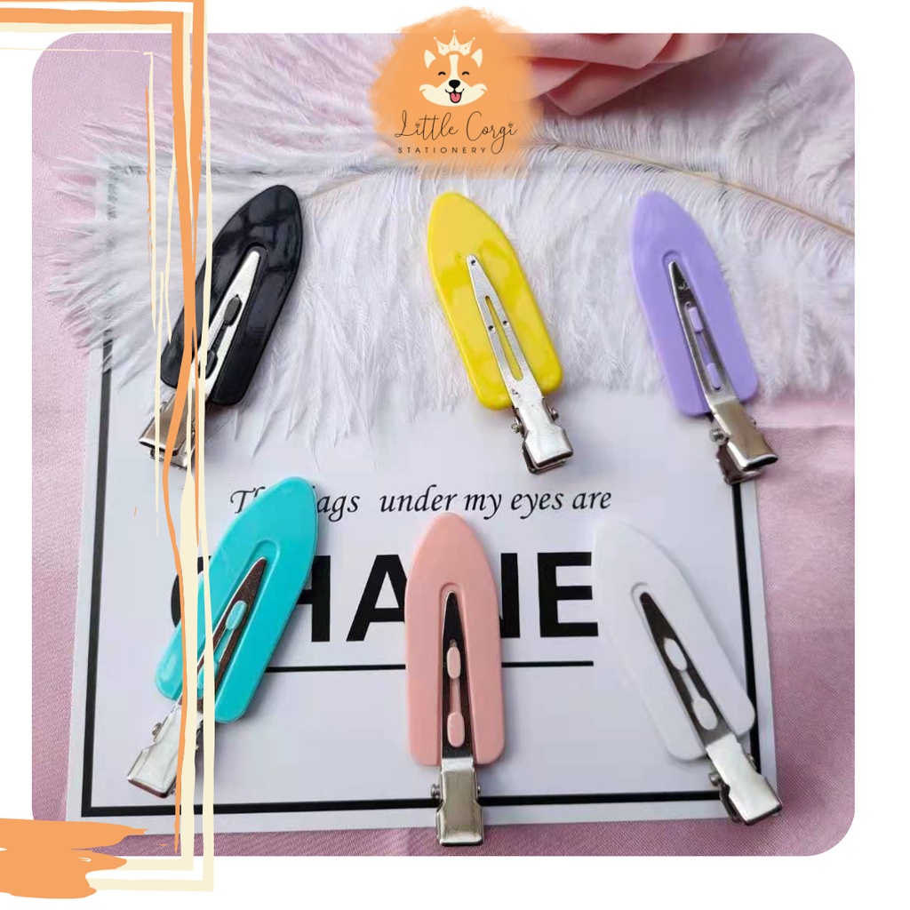 Set 5 kẹp tóc mỏ vịt hợp kim nhựa mix màu ngẫu nhiên - Kẹp tóc mái BB mỏ vịt Hàn Quốc