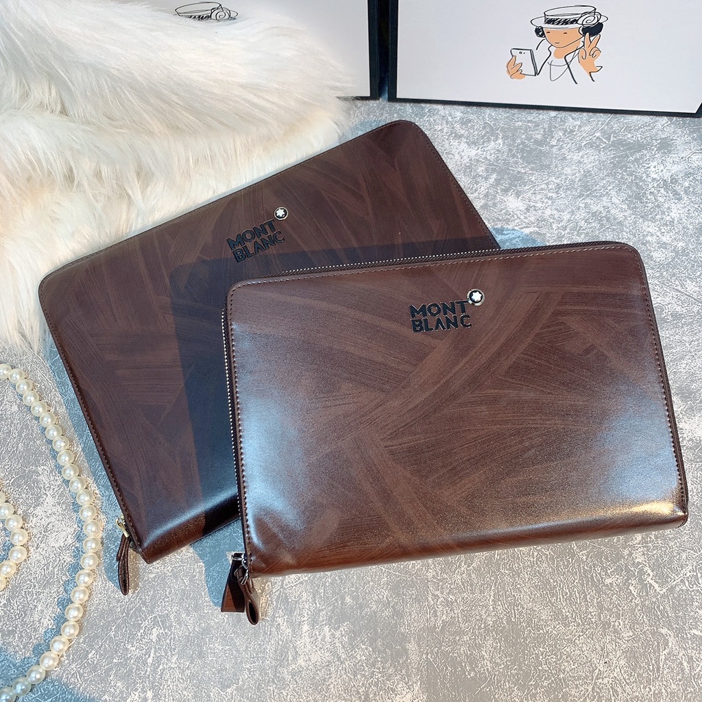 Ví Kẹp Nách Nam Monbl.al Bản To Đựng GIấy Tờ Xe, CLucth Nam Cầm Tay Da Bò 100% sang TRọng Đẳng Cấp