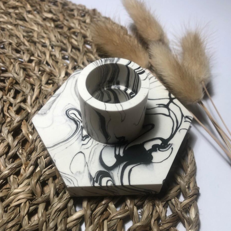 Khuôn Làm Giá Đỡ Nến Hình Lục Giác / Tròn / Tròn Bằng Silicon Đa Năng Tiện Dụng