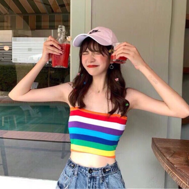 [Mã FAMAYWA giảm 10K đơn 50K] [VIDEO] Áo 2 dây bún croptop 7 màu | BigBuy360 - bigbuy360.vn