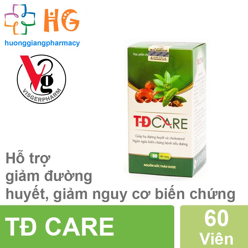 Viên Uống TĐ Care - Ổn định đường huyết, phòng ngừa biến chứng bệnh tiểu đường (Lọ 60 viên)