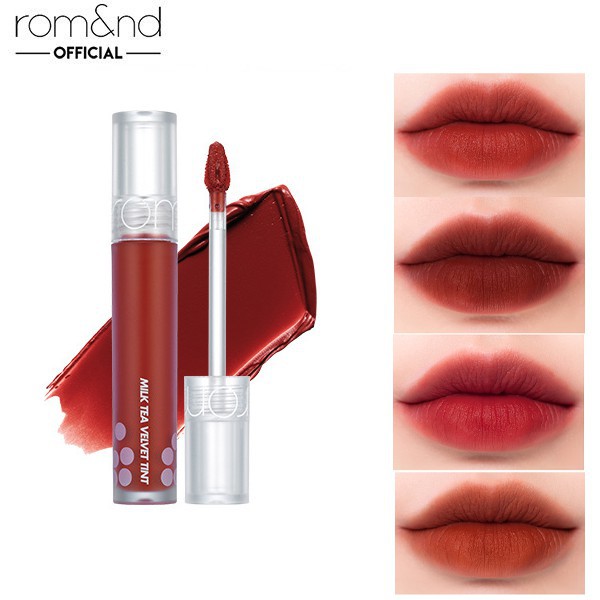 [HOT 2020] Son Kem Lì, Mịn Mượt Như Nhung Romand Milk Tea Velvet Tint 4.4g | Thế Giới Skin Care