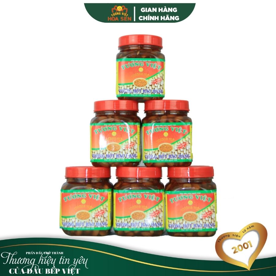 Tương Hột Cao Cấp vỉ/6 hộp-nguyên liệu organic - Tương Việt Hoa Sen