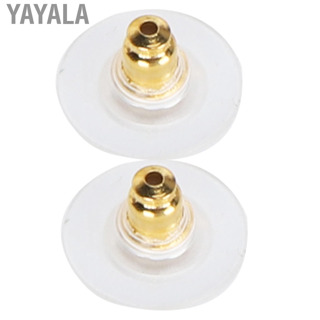 Yayala 100Pcs Earring Backs Post Backings Stopper Replacement Stud Secure Hook