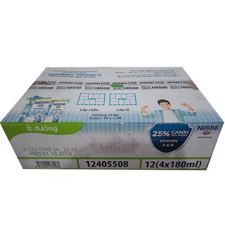 Thùng Sữa Nước Ít Đường 180ml NESTLÉ Mới Cho Trẻ Từ 6-12 Tuổi