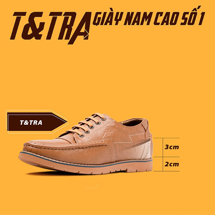 [ 5CM ] Giày Độn Nam T&amp;TRA T71N