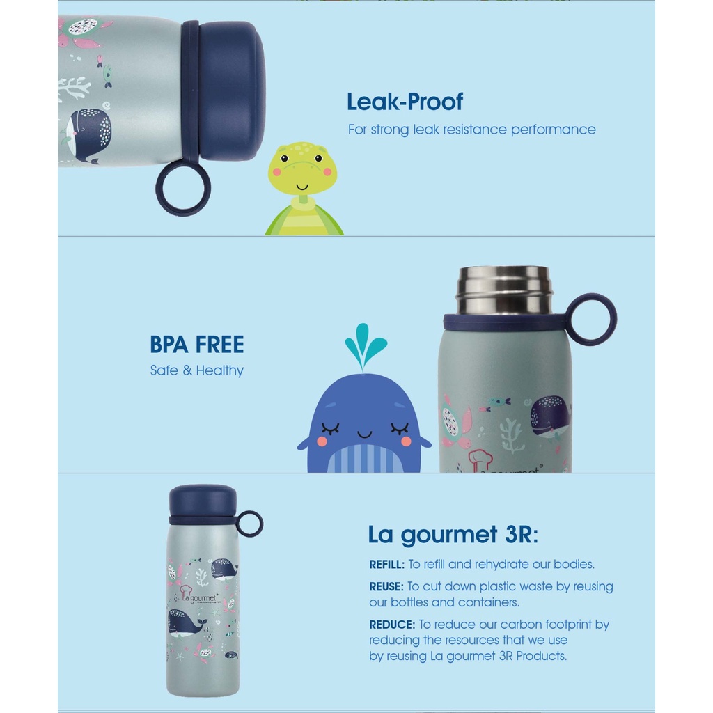 Bình giữ nhiệt cao cấp La gourmet Save The Planet 480ml  - 375919