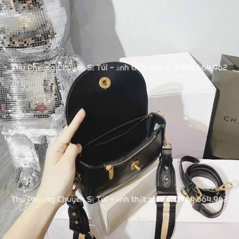 Túi đeo chéo CN.k1 khoá tròn dây xích bản 2 dây hàng loại đẹp da mềm mịn (hàng đẹp y ảnh)