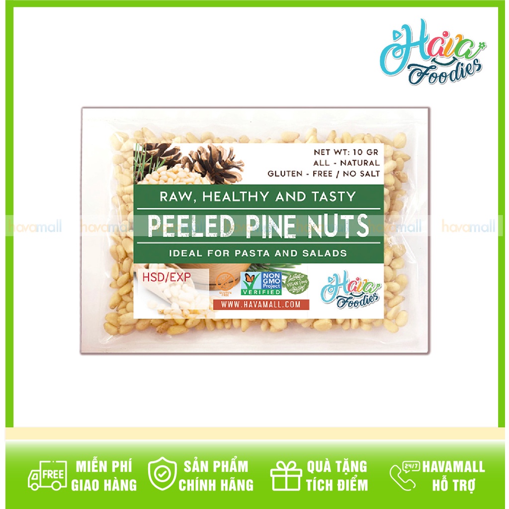 [HÀNG CHÍNH HÃNG] Hạt Thông Tách Vỏ Gói 10gr - Peeled Pine Nuts