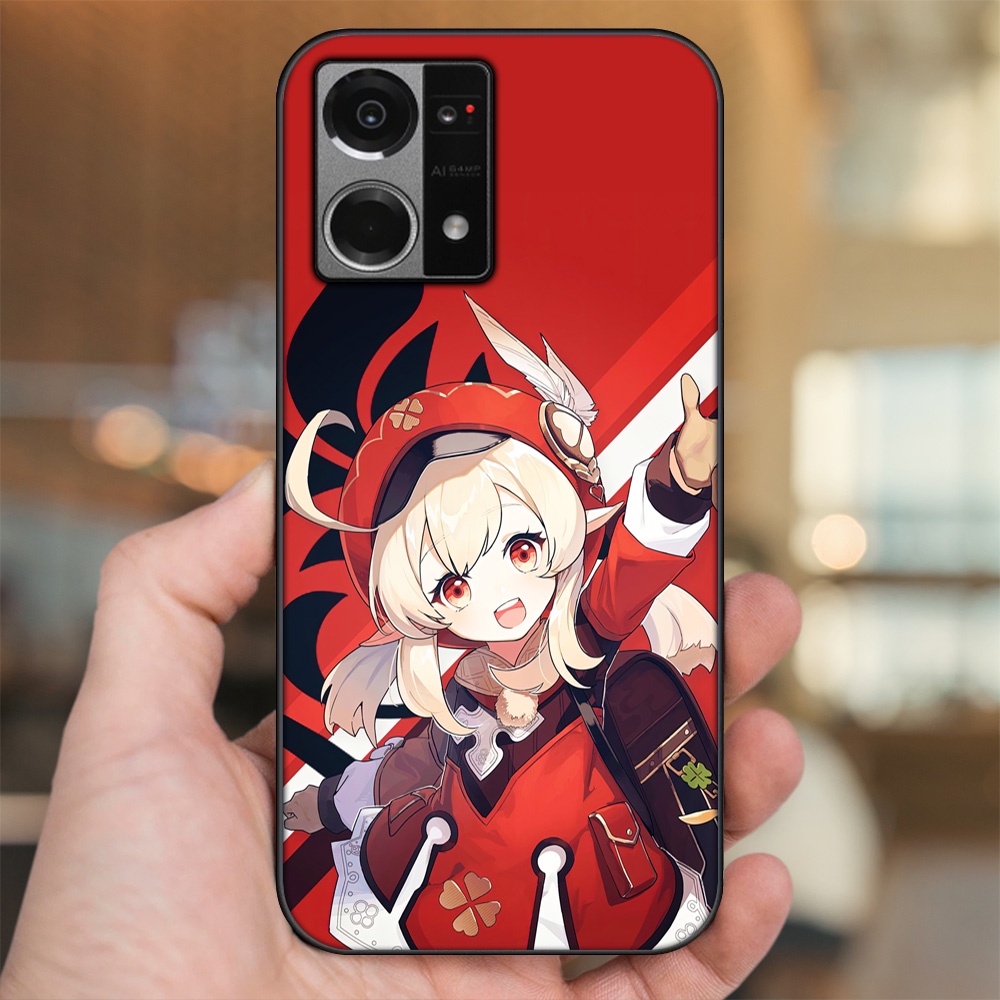 Ốp lưng Oppo Reno 7 4G viền đen in hình Klee Genshin Impact