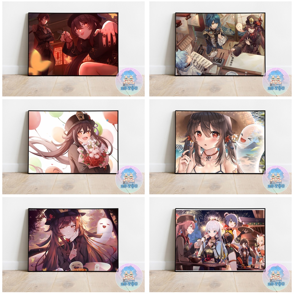 TRANH POSTER A3 HU TAO HuTao (10) GENSHIN IMPACT CHẤT LIỆU GIẤY CAO CẤP - 2D TỘC SHOP