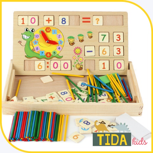 Đồ Chơi Toán Học Có Chữ Số, Que Tính, Bảng Số Bằng Gỗ Cho Bé - Đồ Chơi Gỗ TiDa Kids Shop Giá Tốt