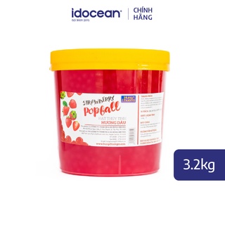 Hạt Thủy Tinh Dâu Tây Hùng Chương - Topping Trà Sữa - 3.2kg - Chính Hãng
