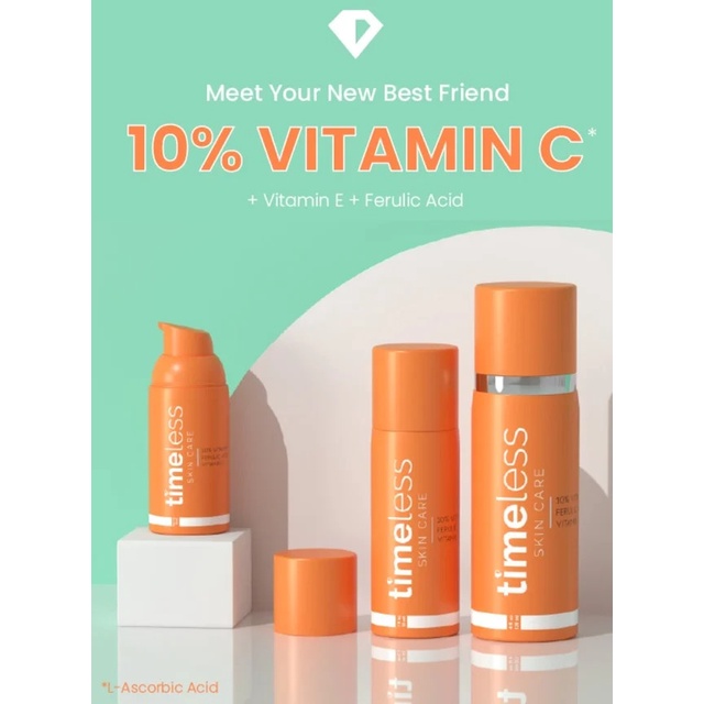 Tinh Chất Dưỡng Sáng Da, Mờ Vết Thâm ‪‬Timeless 10% Vitamin C + Vitamin E + Ferulic Acid Serum 30ml