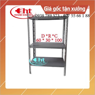 Kệ sắt v lỗ đa năng chứa đồ 3 tầng dài 0.6m, cao 1m, rộng 0,3m - 3HT DIỄM