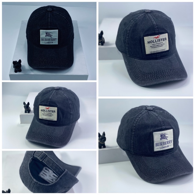 [Mã FAMARAL1 giảm 10K đơn 50K]Mũ Jean - nón kết lưỡi trai rin tem vuông trắng holite + bubar đậm chất thời