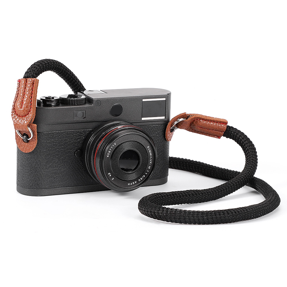 Dây Đeo Máy Ảnh Chất Liệu Sợi Polyester Cho Máy Ảnh Fujifilm Canon Nikon Sony Polaroid Pentax Panasonic (Đen)