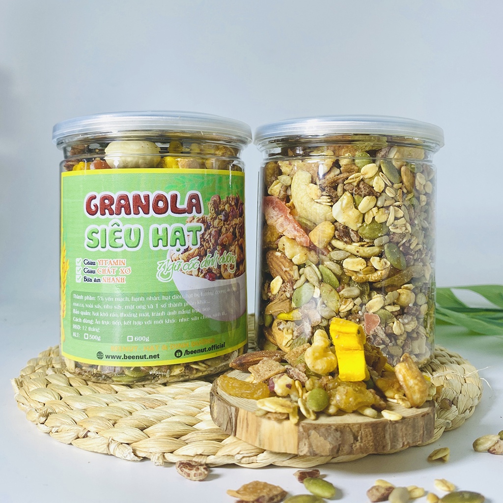 Granola SIÊU HẠT  ăn kiêng ngũ cốc giảm cân dinh dưỡng eat clean không đường