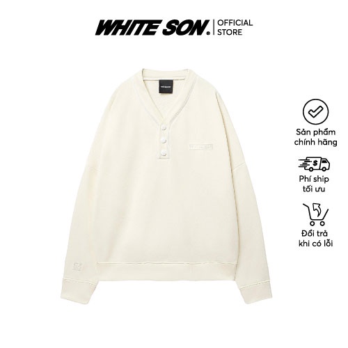 WHITE SON BASEBALL SWEATER VANI