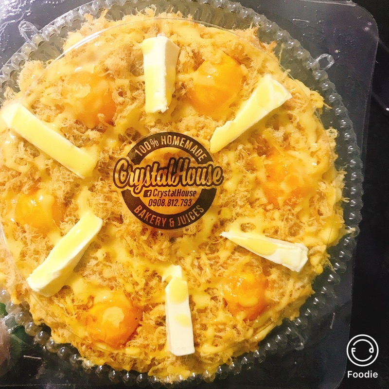 Bông Lan Chà Bông Phô Mai Trứng Muối ( Ổ 20cm- Loại Đặc Biệt)-(Ship nội Tphcm - Now - Grab )