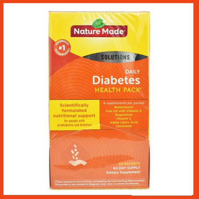 Thực phẩm điều Hoà Tiểu Đường Nature Made Diabetes Health Pack Daily 60 ngày uống