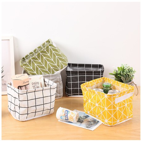 Giỏ Vải Vuông Đựng Đồ Cá Nhân Để Bàn H314