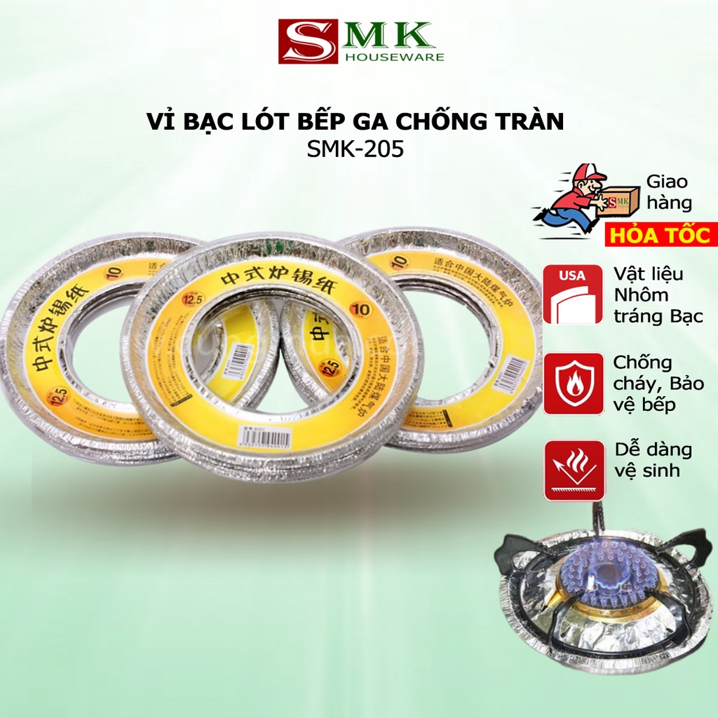 Set 10 Bạc Lót Bếp Ga SMK205 Tiện Dụng An Toàn Cho Nhà Bếp