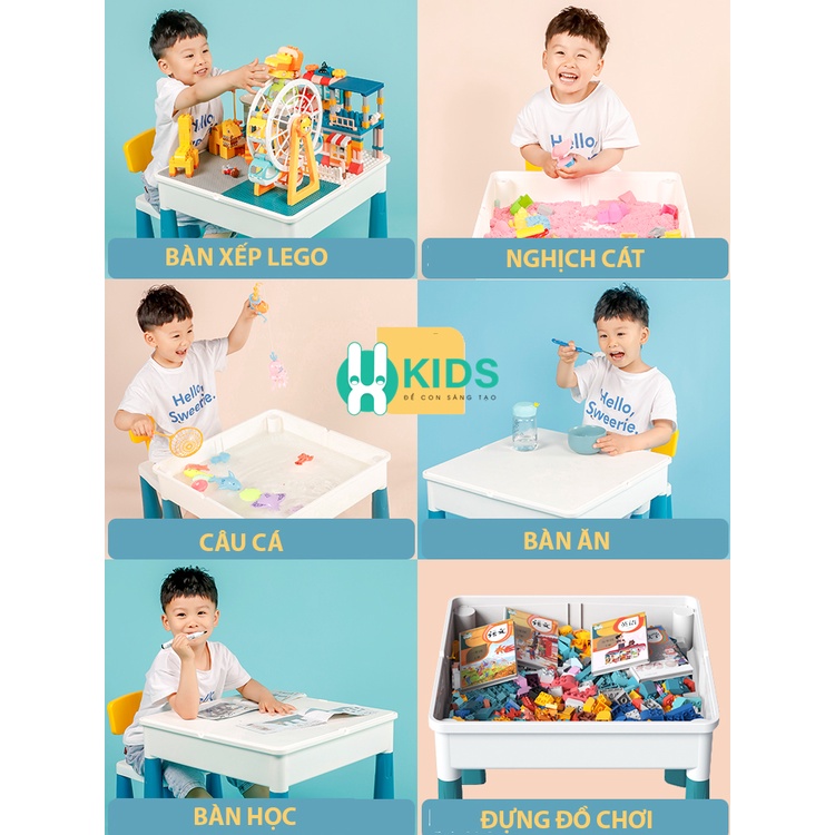 Bộ Bàn Đa Năng LEGO CỠ LỚN CHỈNH ĐƯỢC SIZE , Bàn Xếp Hình Giáo Dục TRẺ EM TỪ 2 - 10 TUỔI