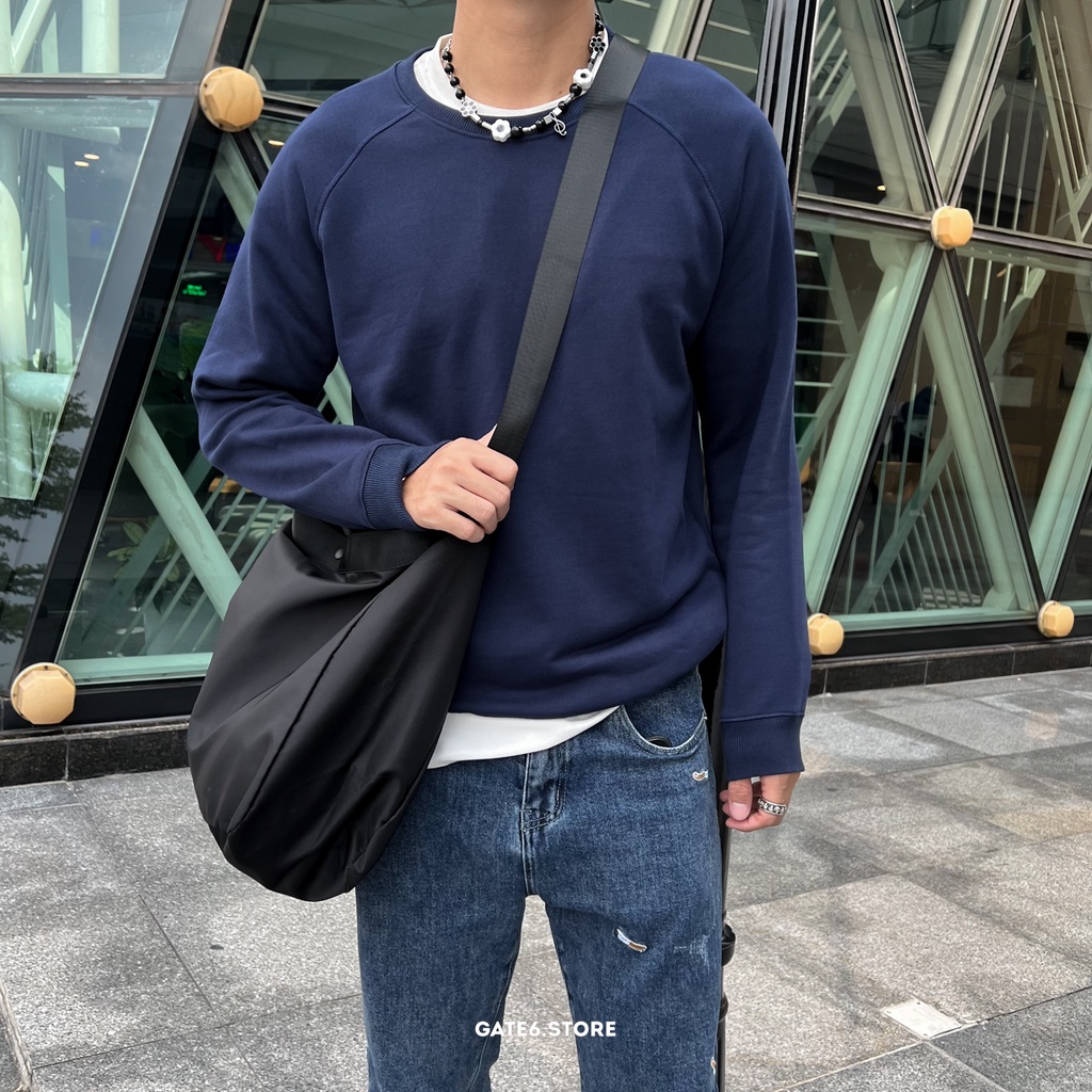 Áo Nỉ Nam GATE6 Urban, thun cổ tròn Unisex vải chân cua vai raglan cơ bản kiểu Hàn Quốc - G0025