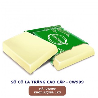 Socola trắng cao cấp Ganafarm - nguyên liệu làm bánh / trang trí - Block 1kg
