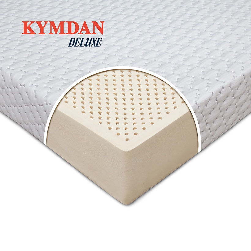 [Mã LIFEBK1T giảm 8% tối đa 1 Triệu đơn 500k] Nệm cao su thiên nhiên KYMDAN Deluxe 160 x 200/180 x 200 độ dày 7.5cm