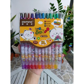 Bút sáp màu vặn Dominic và Color dành cho bé học vẽ,mỹ thuật phù hợp cho bé học sinh tiểu học