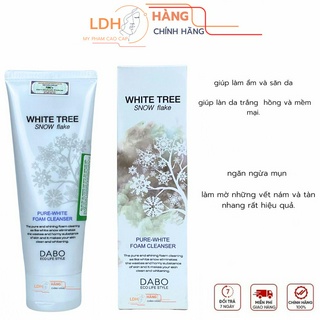 Sữa rửa mặt cây tuyết trắng có hạt massage Dabo White Tree Snow Flake 150ml Hàn quốc