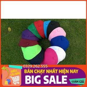 (FreeShip) Sỉ mũ lưỡi trai trơn đủ mầu vải kaki đẹp
