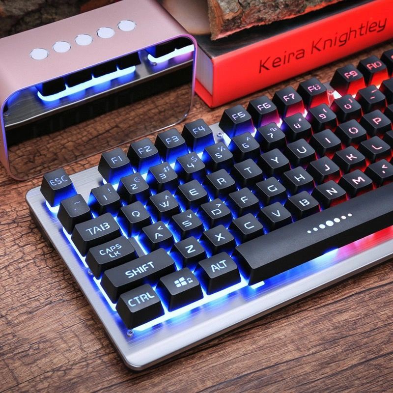Bộ bàn phím và chuột có dây USB đèn nền máy tính trò chơi gà bên ngoài lol Văn phòng cảm giác robot nhà | BigBuy360 - bigbuy360.vn