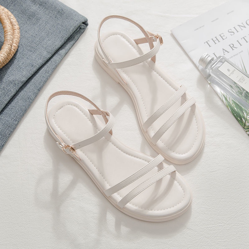 Sandal Đế Bằng Thiết Kế Mới Đơn Giản Thời Trang Mùa Hè 2022 Dành Cho Nữ