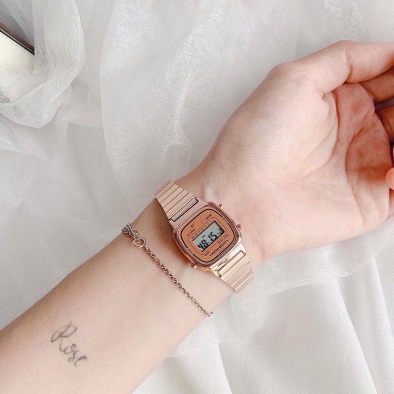 Đồng hồ nữ CA. SIOO dây thép mặt vuông size 22mm kiểu dáng đơn giản tuổi teen DHCA2 LOUSMORE