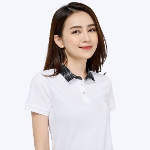 Áo thun POLO nữ YODY phông tay ngắn, cổ bẻ kẻ sọc, vải cotton, xuất xịn, form trẻ trung thanh lịch APN4386