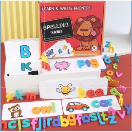 Spelling game - Bộ Chữ Cái Tiếng Anh và 52 bộ thẻ học ghép chữ Cho Bé vừa học vừa chơi