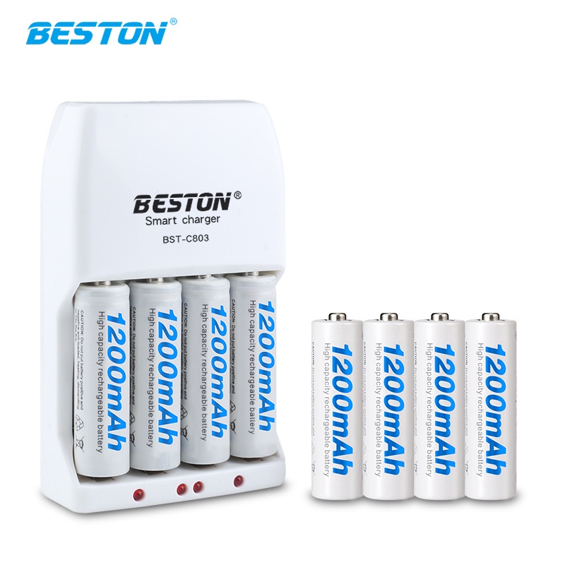 Bộ Sạc Pin Đa Năng AA ,AAA Beston Chính Hãng Kèm 4 Viên