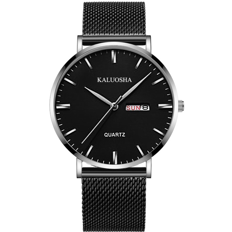 (SALE KHỦNG) Đồng Hồ Nam 2 Lịch KALUOSHA JAPAN Đẳng Cấp DOanh Nhân Dây Thép Lụa Cao Cấp_Full Box | BigBuy360 - bigbuy360.vn